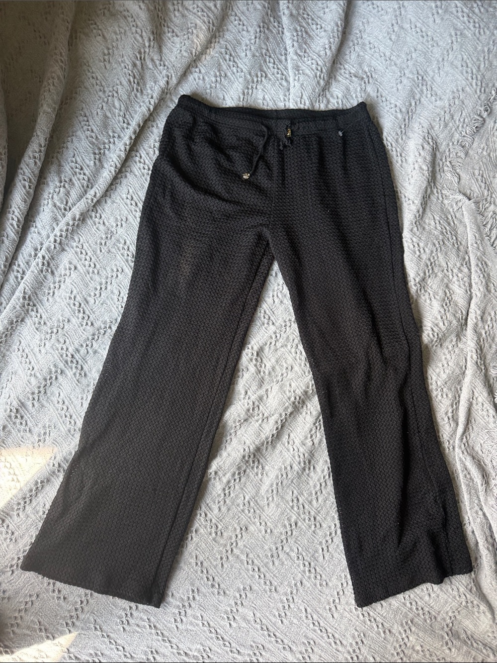 Women’s Black Knit Beach Cover Up Pants